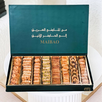 Baklava en papier personnalisé Dates Emballage Boîte de bonbons Ramadan Mubarak Boîte d'emballage de chocolat de Dubaï Boîte d'emballage de fruits secs cadeau de luxe