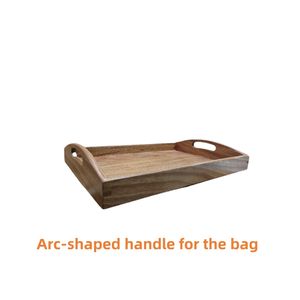 Plateau de service moderne écologique en bois de noyer brésilien Plateau de service élégant Poignées incurvées pour la maison Cuisine Fabriqué à la main Polonais - Product Image 5
