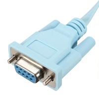 Câble DB9 vers RJ45 6 pieds Console Device Management Adaptateur série Bleu RJ45 Mâle vers DB9 Femelle