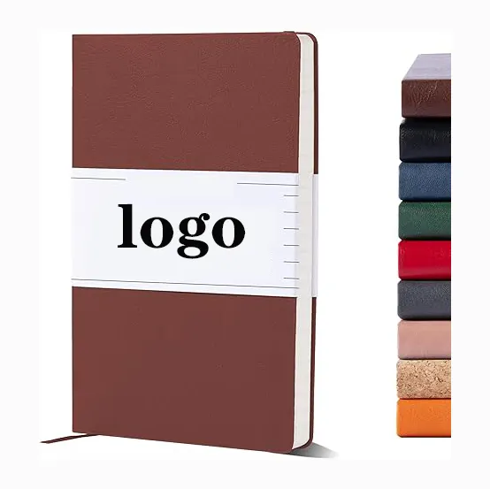 Hot Sale Customized A5 /A6 Paper Diary Journal PU Leather Notebook With Hardcover Custom Logo