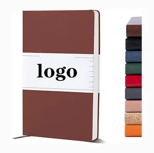 Hot Sale Aangepaste A5 /A6 Paper Dagboek Pu Lederen Notebook Met Hardcover Custom Logo