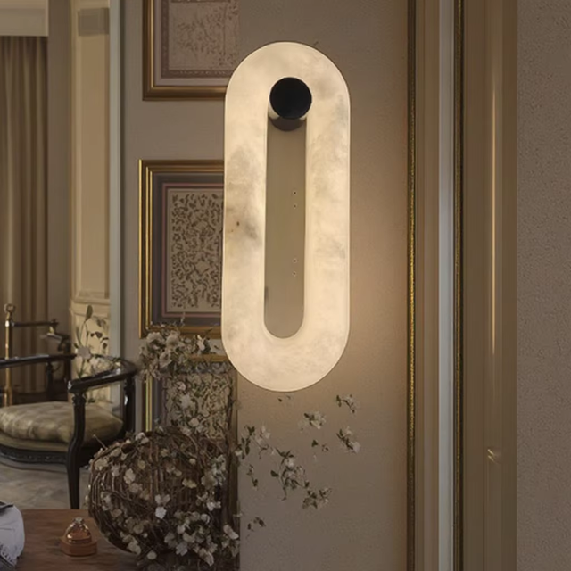 JYLIGHTING High-End Spanish Natural Alabaster Wall Lamp SAA Approved for Hotel Corridor Artistic Decorative Sconce Wall Light