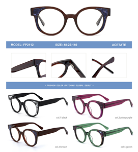 Monture <span class=keywords><strong>de</strong></span> lunettes anti-lumière bleue tendance 2026 pour hommes, dernières lunettes en acétate faites à la main avec logo - Product Image 2