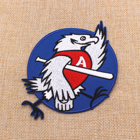 Patch brodé personnalisé en tissu thermocollant avec visage d'animal mignon pour chapeaux