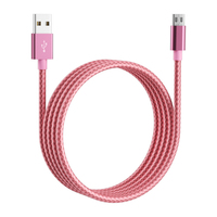 Kabel Multifungsi Pengisian Daya dan Data USB Mikro Berbahan Nilon Universal
