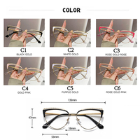 Gafas Ópticas Fotocromáticas Fotogrises de Metal con Ojo de Gato para Mujer 2026, Anti Luz Azul, Anti Reflejos, Semi-Montura de Diamante