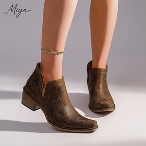 Bottines Chelsea F-8 2026 Automne Dernières Tendances Rétro Western Cowboy pour Femme Broderie Ethnique Bout Pointu à Enfiler - Product Image 2