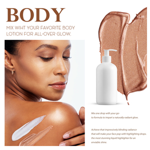 Huile scintillante pour le corps 5 couleurs Private Label Makeup Illuminator Highlighter Skin Tint Body Glitter Liquid Highlighter Drop - Product Image 6