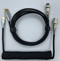 Câble de clavier mécanique enroulé USB Type C GX12 avec connecteur aviateur, couleur personnalisée