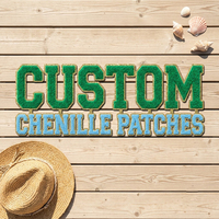 Patchs personnalisés de haute qualité en gros, thermocollants ou à coudre, grandes lettres, patchs en sequins pour serviettes, patchs brodés en chenille