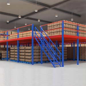 Fabrieksaanpassing Industriële Mezzanine Meerlaags Schappen Staal Gegalvaniseerd Centrale Schapbeugel Plaatwerk Opslagrek - Product Image 4