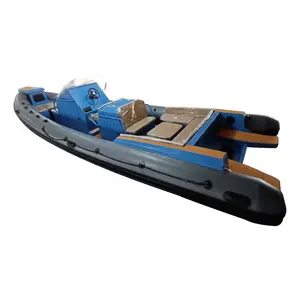 Bateaux gonflables Hypalon de bateau de la nervure 8600 de fibre de verre de haute performance/PVC avec le moteur extérieur