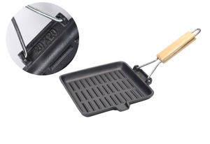 Rectangular <strong>Thick</strong> Cast Iron Skillet Bbq <strong>Grill</strong> <strong>Pan</strong> Stripe Steak Pot Non-stick Frying <strong>Pan</strong> Barbecue Picnic Pot - Product Image 3