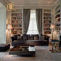 Mobilier pour villa haut de gamme personnalisé et moderne Ensemble table basse en bois d'ébène pour le salon