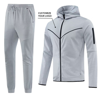 Nouvelle Collection 2024-2025 – Ensemble Hiver Paris à Manches Longues – Survêtement Homme en Tissu Polyester Imprimé par Transfert Thermique 280g avec Veste à Poches