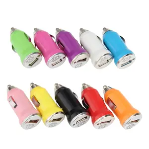 Mini Car sạc điện thoại 5V 1A xách tay Bullet cổng duy nhất USB Car Charger Adapter sạc nhanh cho iPhone Xiaomi Samsung