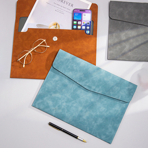 <span class=keywords><strong>Carpeta</strong></span> de Documentos de Cuero PU con Cierre a Presión y Asa, con Logotipo Personalizado, Tamaño A4, para Organizar Papel, Cartas y Artículos de Papelería - Product Image 4