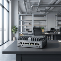 Routeur pare-feu sans ventilateur Mini PC Intel Core Ultra 5 125U 8 ports LAN 2.5GbE Triple affichage 4K DDR5 Appareil réseau VPro