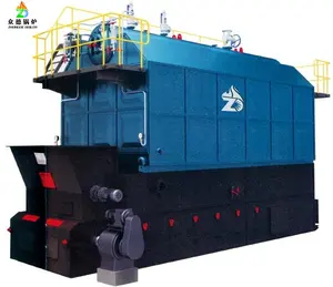 SZL horizontal double drum verital chain PLC boiler 1.4mw hot water boiler biomass boiler for industrial greenhouse