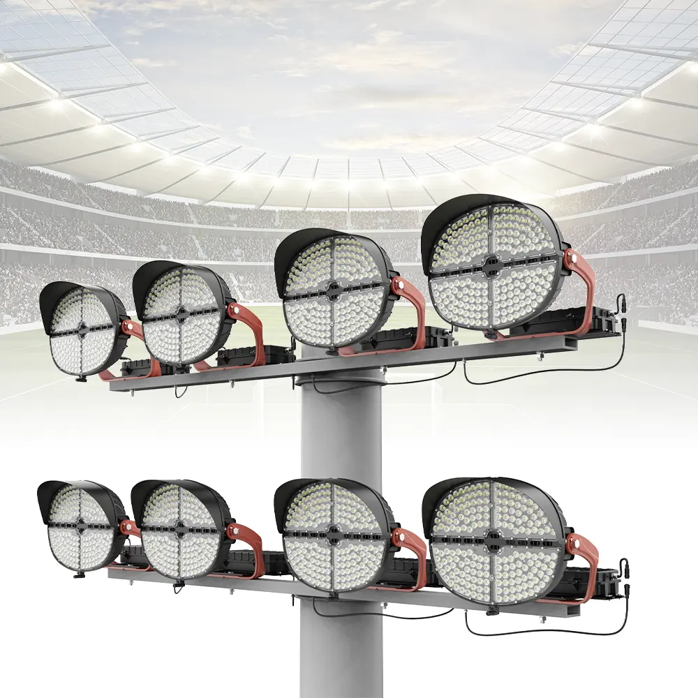 Éclairage d'inondation de stade de sport 120-277V 347-480V pour la lumière élevée de stade de mât du terrain de football LED