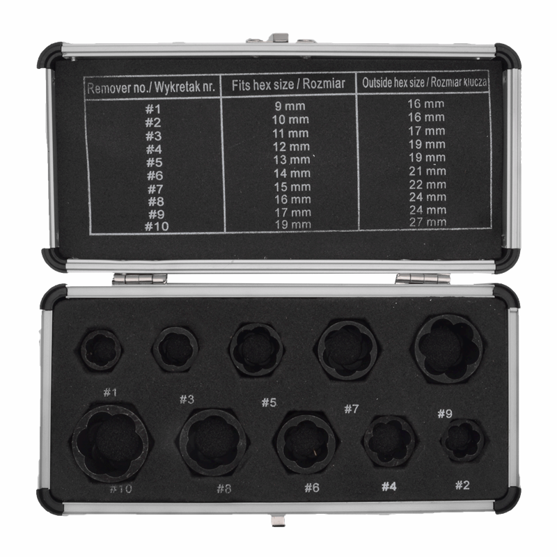 10Pack Bolt Remover Set Screw and Nut Repair Kit Bolt Screw Remover