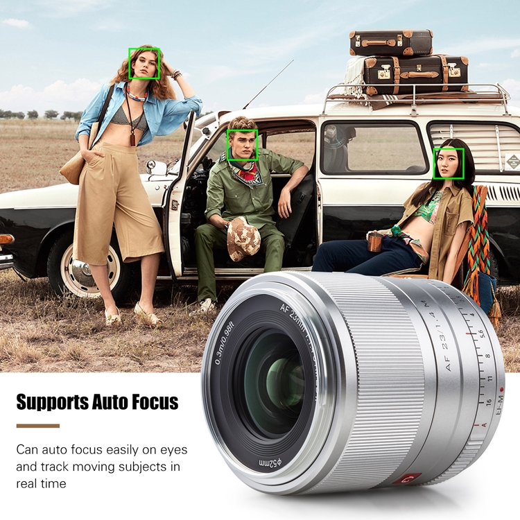 VILTROX AF23/F1.4M Auto Focus Camera Lens APS-C F1.4 Large Aperture 23mm Focal Length M-Mount for Canon EOS M3/M5/M6/M6