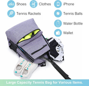 Muestra Gratuita, Bolsa Deportiva Casual Impermeable y a Prueba de Polvo, Personalizable al por Mayor, para 6 Raquetas, Bolsa de Tenis de Playa - Product Image 4