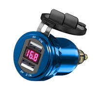 Pengisi Daya USB Ganda 12V untuk Sepeda Motor, Adaptor Soket Hella DIN 4.2A untuk Ducati