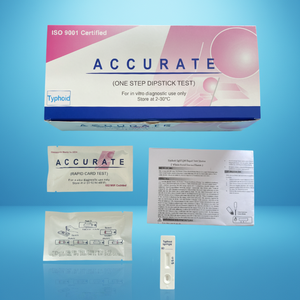Kit de test manuel DEEPBLUE certifié CE pour la <span class=keywords><strong>typhoïde</strong></span> (IgG/IgM) sur sang total, sérum, plasma – Diagnostic rapide en 15 min – Cassette plastique – Durée de conservation 2 ans - Product Image 3