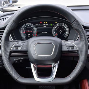 Volante de cuero LED de fibra de carbono medio <span class=keywords><strong>S</strong></span> <span class=keywords><strong>Line</strong></span> Compatible con Audi A3 A4 A5 A6 B7 8V B9 S3 S4 S5 RS3 RS4 RS5 RS6 RS7 C7 C8 Q5 - Product Image 6