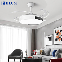 Ventilateur de plafond LED moderne avec télécommande, 3 changements de couleur, éclairage pour la maison et le bureau