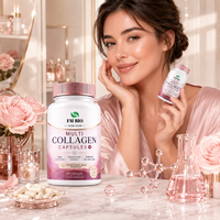 Capsules de collagène multiples HA Vitamine C Complément alimentaire quotidien pour la beauté et le bien-être de la peau, des cheveux, des ongles et des articulations