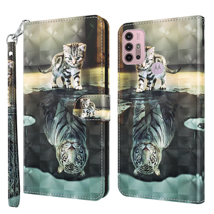 Funda de Cuero PU con Diseño 3D para <span class=keywords><strong>MOTO</strong></span> G50, Funda Tipo Cartera con Cordón para Motorola G50 - Product Image 1