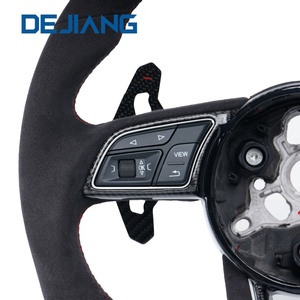Volant de voiture pour <span class=keywords><strong>Audi</strong></span> 2014 2015 2016 B9 Q5 A3 S3 S8 R8 RS3 S6 A4 A5 A6 C7 avec LED, <span class=keywords><strong>prix</strong></span> d'usine de haute qualité, simili daim - Product Image 4