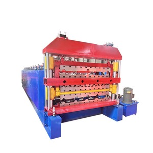Metal <b>Sheet</b> Building Material <b>Tile</b> Making Machinery Automatic Three Layer Metal Roll Forming Machine - Product Image 2