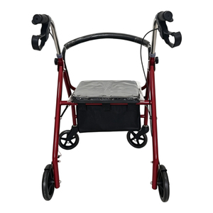 Déambulateur <span class=keywords><strong>pliable</strong></span> à 4 roues réglable en hauteur avec siège et panier, freins à main, aide à la mobilité pour personnes âgées - Product Image 6
