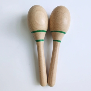 Maracas de madera de haya al por mayor, instrumento de percusión Orff, sonajero para niños, para actuaciones - Product Image 6