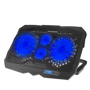 Support de <span class=keywords><strong>refroidissement</strong></span> pour ordinateur portable TISHRIC, 4 ventilateurs, support pour ordinateur portable, écran LCD, vitesse du vent réglable, support pour ordinateur portable - Product Image 1