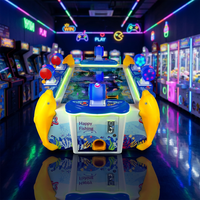 Machine de jeu d'arcade de pêche pour six enfants, avec support en anglais, à monnayeur, ensemble d'équipement de parc d'attractions