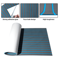 Revêtement de pont marin haut de gamme en mousse EVA, revêtement de sol pour yacht, résistant aux UV, auto-adhésif, en teck synthétique avec rainures en diamant pour bateau