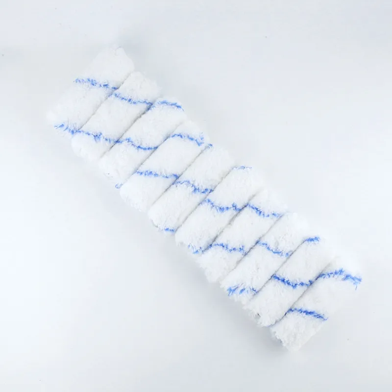 4inch Chip Brush For Wall Repair Roller 10-Piece Single Blue Striped Roller Wool Cover Paint Tool Paint Roller Cover