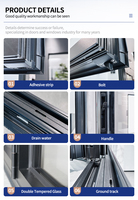 NFRC Fenêtre pliante en aluminium à coupure thermique Fenêtres et portes coulissantes en accordéon insonorisées personnalisées