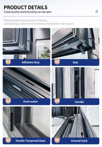NFRC Fenêtre pliante en aluminium à coupure thermique Fenêtres et portes coulissantes en <span class=keywords><strong>accordéon</strong></span> insonorisées personnalisées - Product Image 3