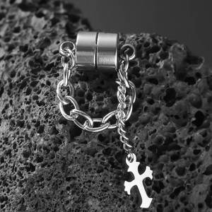 Boucles d'oreilles magnétiques en acier inoxydable 316L pour hommes et femmes, style diamant, personnalisées - Product Image 2