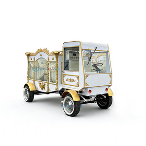 Carroza Fúnebre de Lujo Blanca y Negra de Acero y Cuero con Columna Romana Eléctrica para <span class=keywords><strong>Transporte</strong></span> Especial - Product Image 6