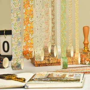 Cinta Washi Floral Vintage de Protección Energética, Set de Regalo Espiritual, Flores en Flor, Decoración para Diario, Manualidades, Decoración de Plantas, Papelería - Product Image 4