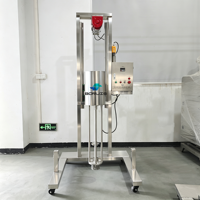 Homogénéisateur à Cisaillement Élevé Mobile en Acier Inoxydable, Mélangeur à Levage pour Sauces, Lotions, Boissons et Aliments