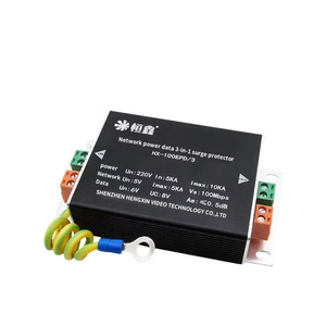 หน้าจอจับสัญญาณเครือข่าย220V 10/100Mbps ตัวป้องกันไฟกระชากอีเธอร์เน็ต SPD 3-in-1สำหรับสวิตช์เครือข่ายโลหะระบบกล้องวงจรปิด - Product Image 4