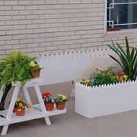 Jardinière surélevée en PVC personnalisée pour fleurs, support de présentation de plantes en plastique blanc pour jardin extérieur, patio, cour arrière, balcon