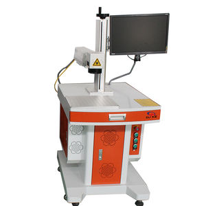 ร้อนขายแบบพกพาประเภทไฟเบอร์เลเซอร์เครื่องทำเครื่องหมาย300*300มิลลิเมตรพื้นที่ทำงาน - Product Image 1